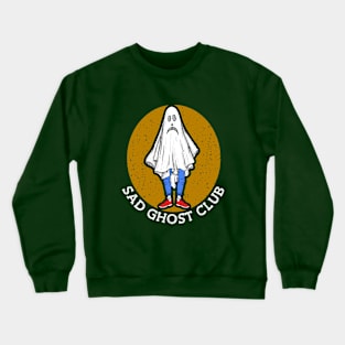 Sad Ghost Club Sadness Art Unhappy Depressed Heartbroken Crewneck Sweatshirt